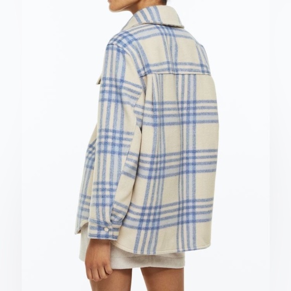 Beige check Shacket - Picture 4 of 15